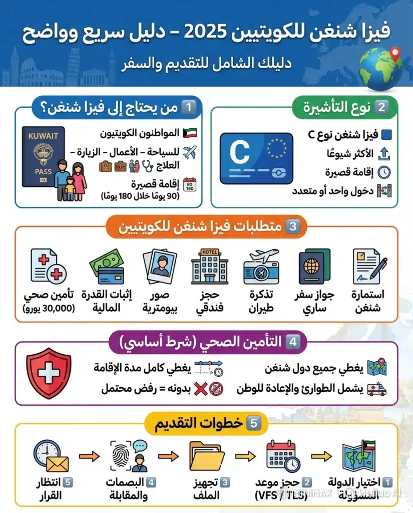 دليل فيزا شنغن للكويتيين
